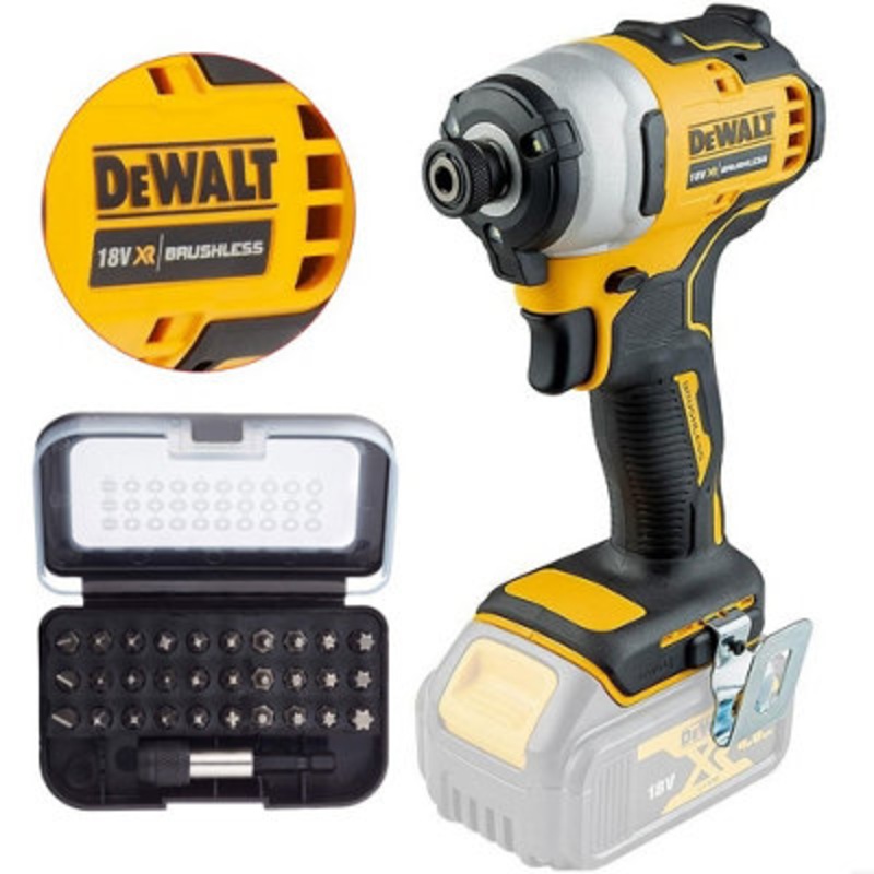 Compare dewalt light dcf809n 18v xr brushless compact impact driver bare tool + 32pc bit set size 18 products from over 25,000 stores