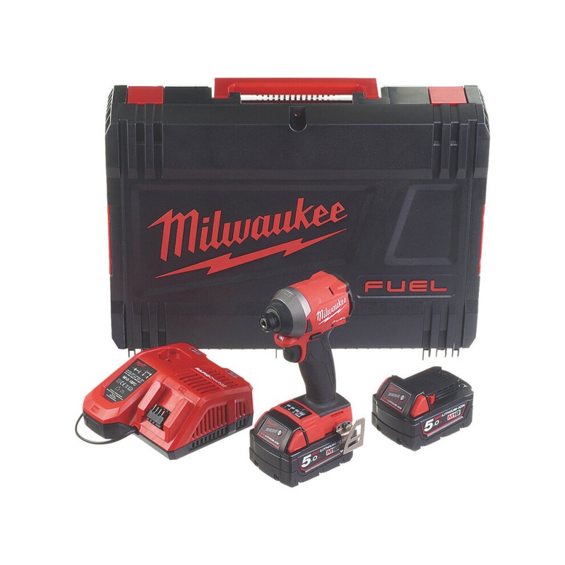 Compare milwaukee m18fid2-502x fuel 18v 5ah li-ion redlithium cordless impact driver size 18 products from over 25,000 stores