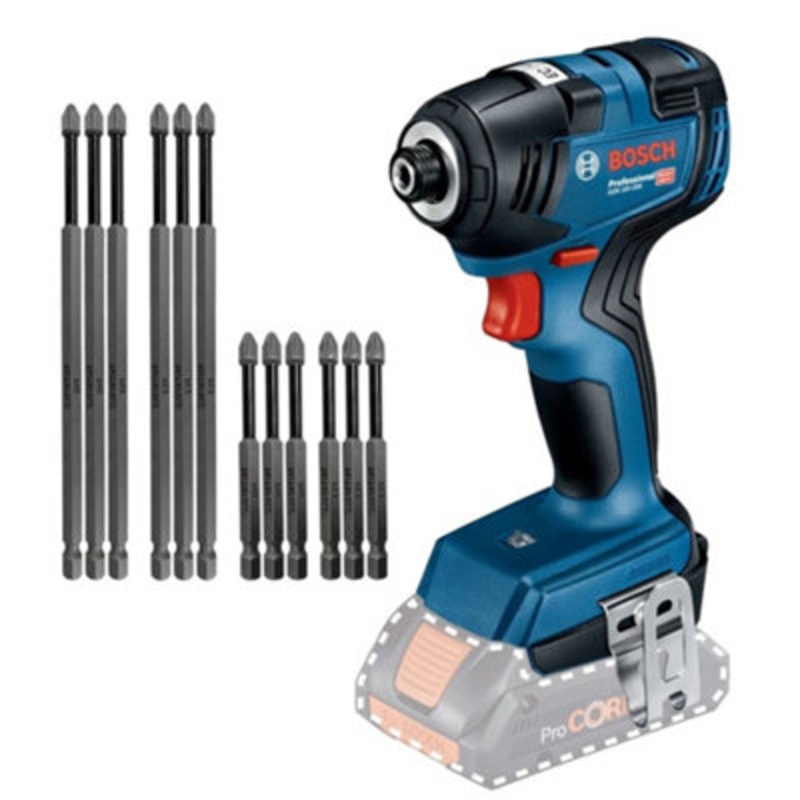 Compare bosch light gdr18v-200 18v impact driver brushless + piece long bit set size 12 products from over 25,000 stores