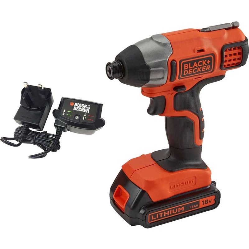 Compare +decker 18v li-ion brushed cordless impact driver (1 x 1.5ah) – bdcim18 black products from over 25,000 stores