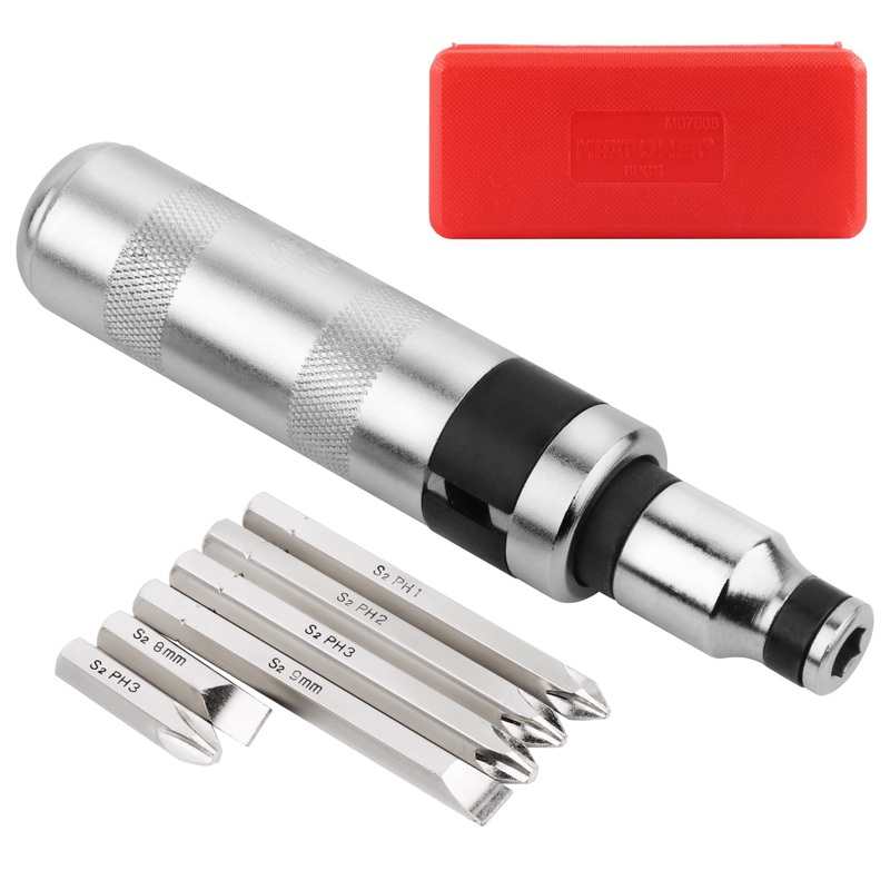 Compare maxpower impact screwdriver set, 8pcs reversible manual hand impact driver kit with detachable 1/2-inch square drive, phillips bits and slotted bit products from over 25,000 stores