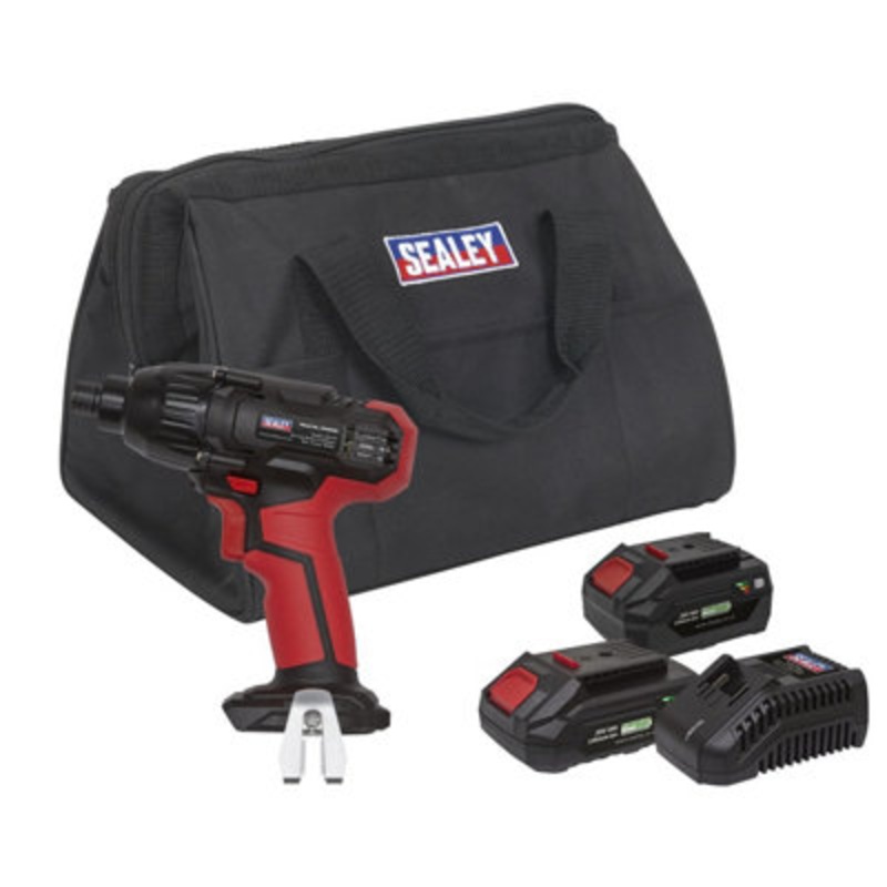 Compare sealey cp20vidkit impact driver kit 1/4in hex drive 20v – 2 batteries products from over 25,000 stores