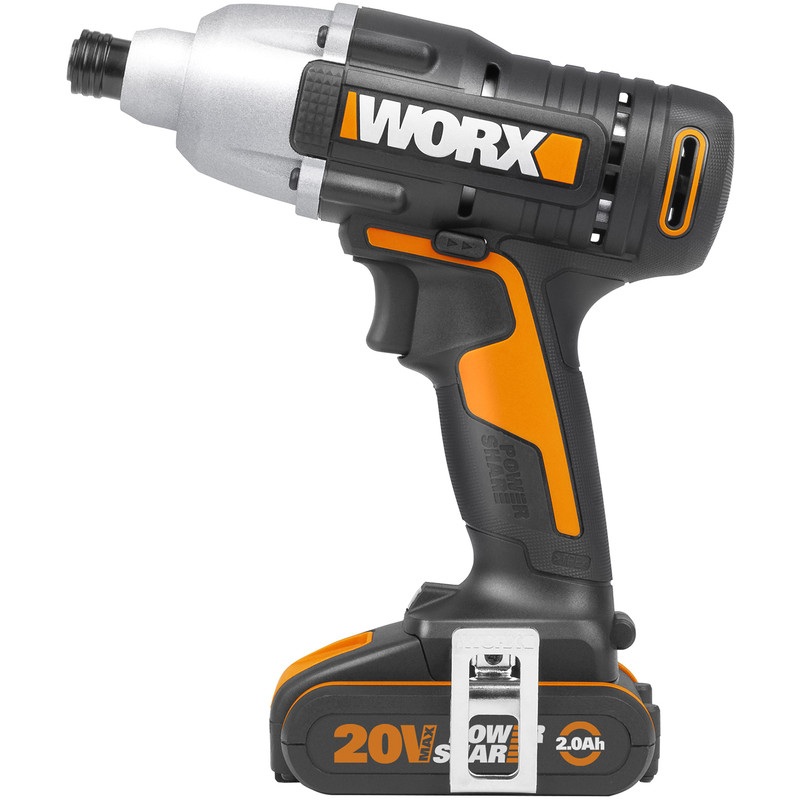 Compare worx wx291 20v brushed cordless impact driver 1 x 2.0ah in aluminium black size 20 products from over 25,000 stores