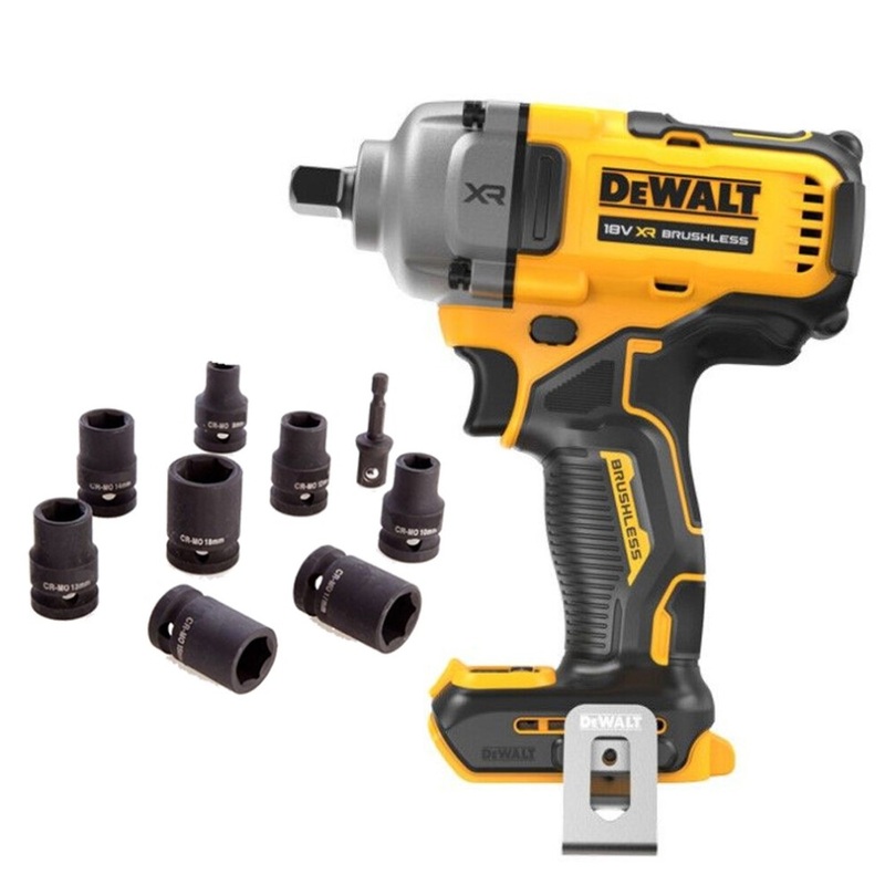 Compare dewalt light/white 18v xr dcf892n brushless 1/2 torque wrench detent pin + 9pc socket set size 18 products from over 25,000 stores