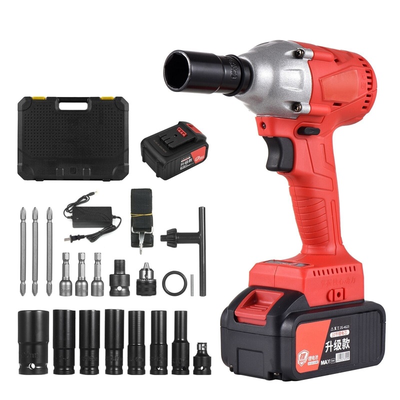 Compare hcsc (eu 2battery w parts) 1980w power wrench kit 21v cordless brushless impact wrench with 1/2in chuck 320n.m torque electric screwdriver variable speed size 2 products from over 25,000 stores