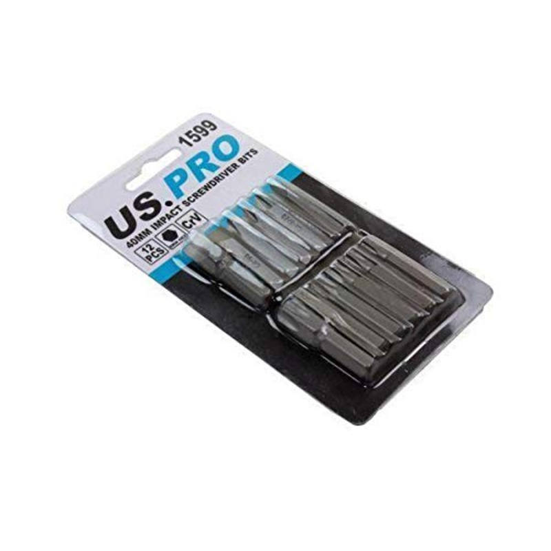 Compare us pro 12pc impact driver screwdriver bit set 40mm long b1599 products from over 25,000 stores