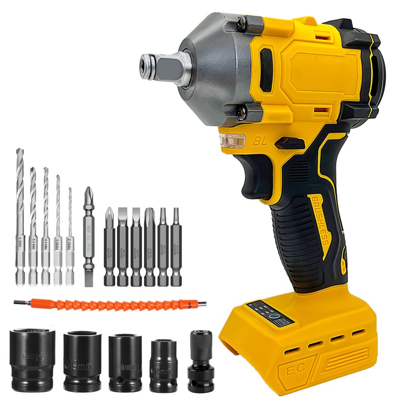 Compare teetok 700nm brushless cordless wrench impact 1/2(nobattery-dewaltcompatible products from over 25,000 stores