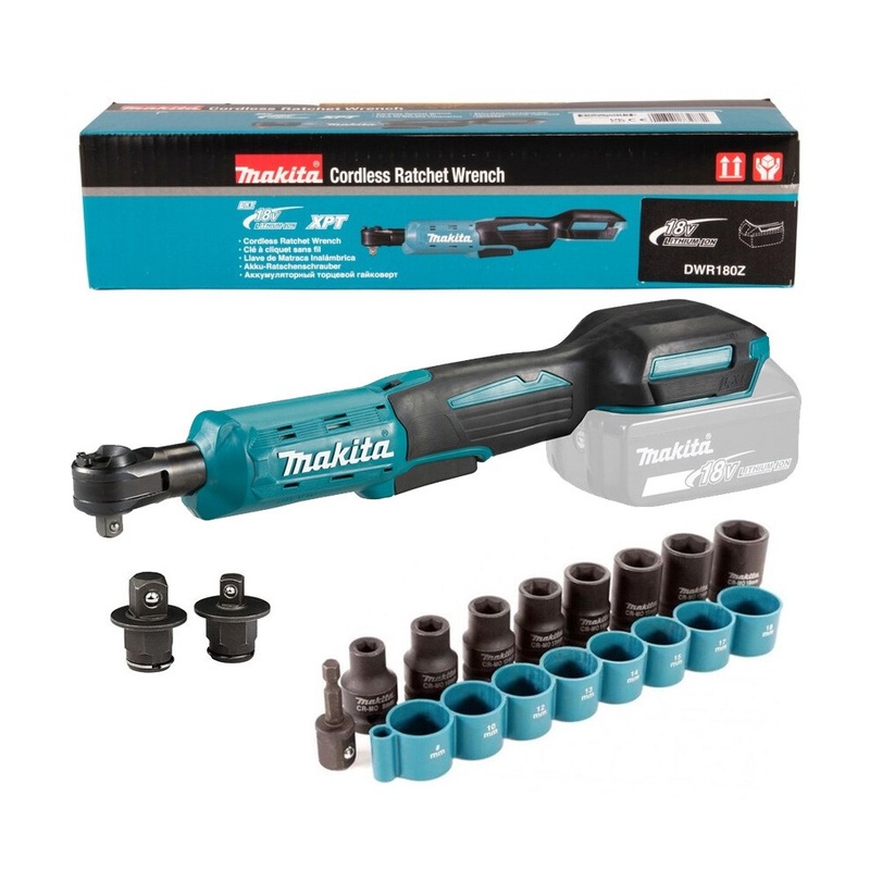 Compare makita dwr180z 18v lxt ratchet wrench 1/4 or 3/8 square drive + 9pc socket set size 1 products from over 25,000 stores