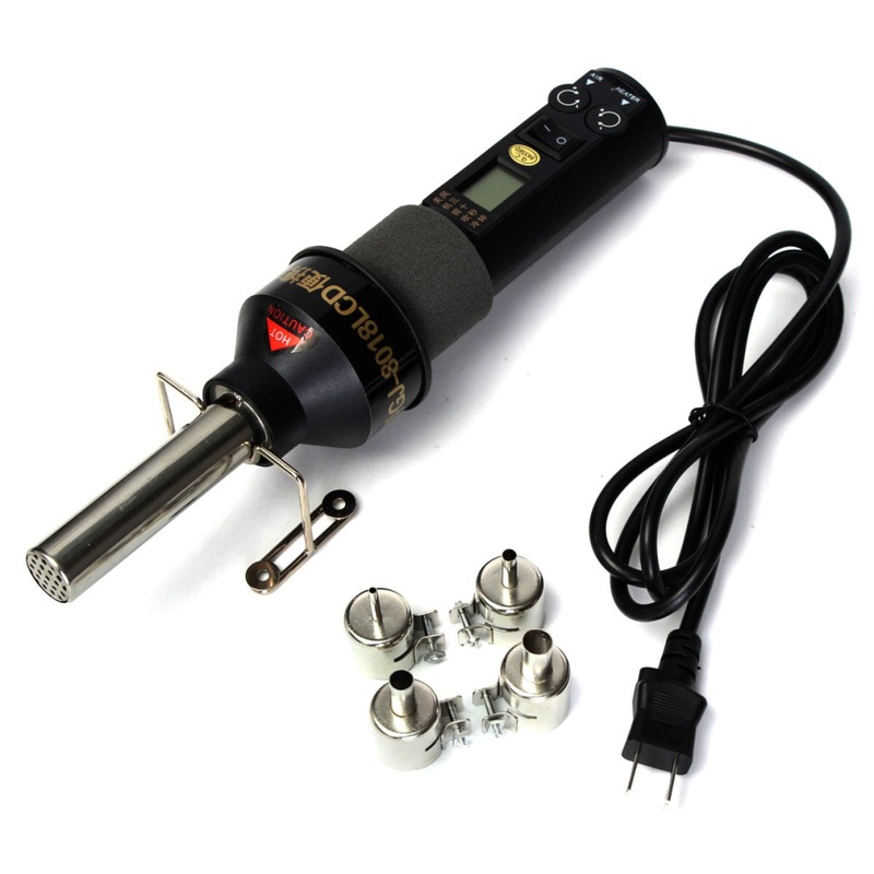 Compare gj-8018 200w 110v electronic lcd heat gun hot air gun welding tools with nozzles size 4 products from over 25,000 stores