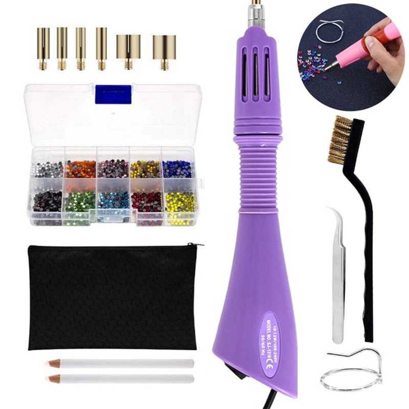 Compare greenzech purple (purple) diy hot fix rhinestone applicator wand setter tools kit hot drill point drill products from over 25,000 stores