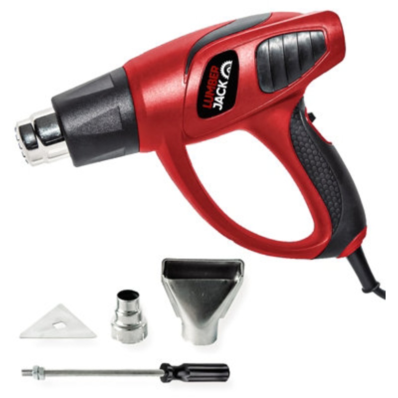 Compare lumberjack tools lumberjack 1800w heavy duty heat gun dual temperature 400c – 600c nozzles & scraper hot air size 2 products from over 25,000 stores