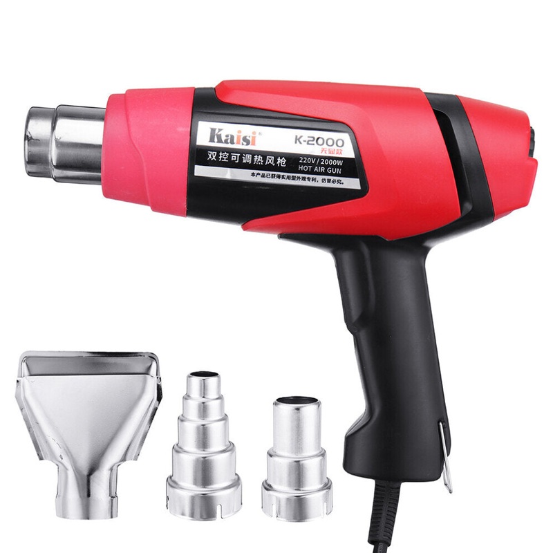 Compare new greenzech 220v 2000w variable temperatures electric hot air shrink wrapping thermal power tool with 3pcs nozzle products from over 25,000 stores
