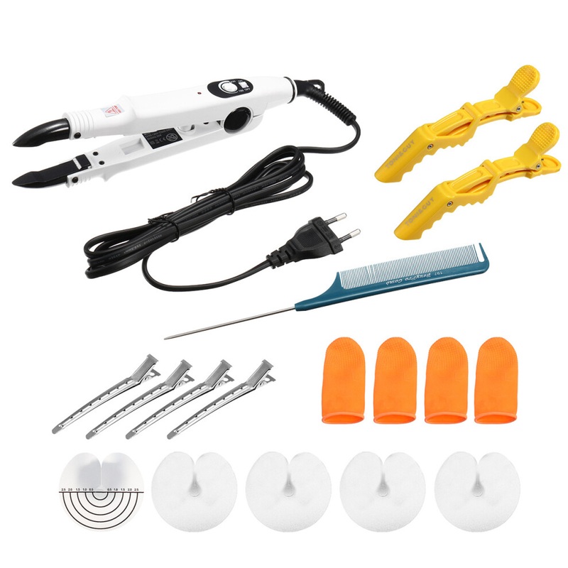 Compare unisex white 100-220 hot fusion gun heat connector iron wand bonded hair extensions tool kit products from over 25,000 stores