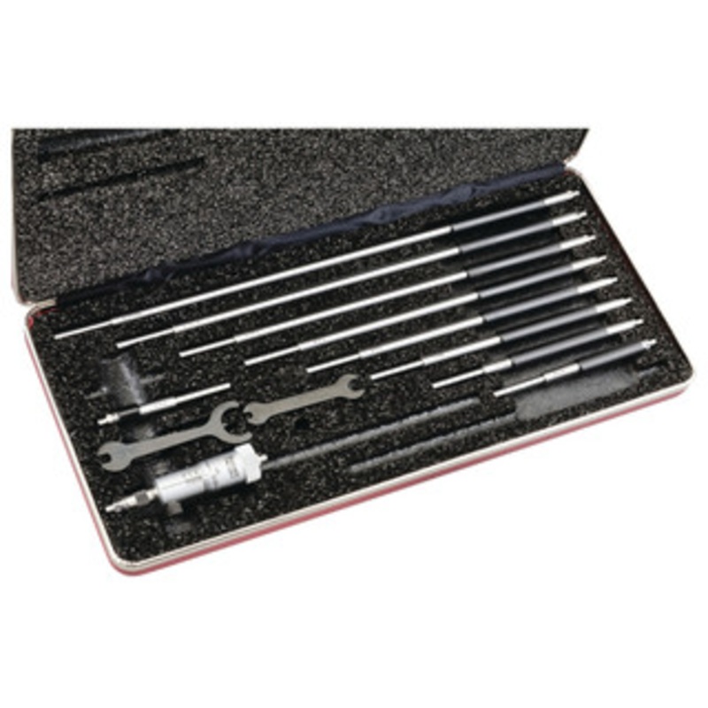 Starrett Solid Rod Inside Micrometer Set, 2-12, EDP 50546 – 124BZ