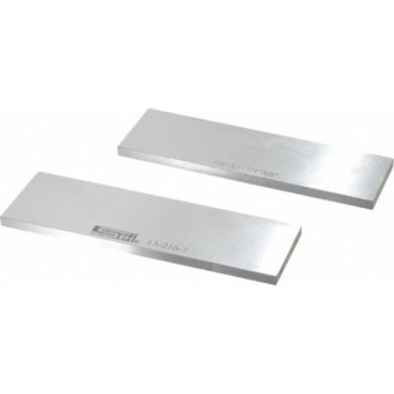 SPI Precision Steel Parallels, Matched Pair, 1/4 Thick x 6 Long, 1-3/4 Height – 13-216-7
