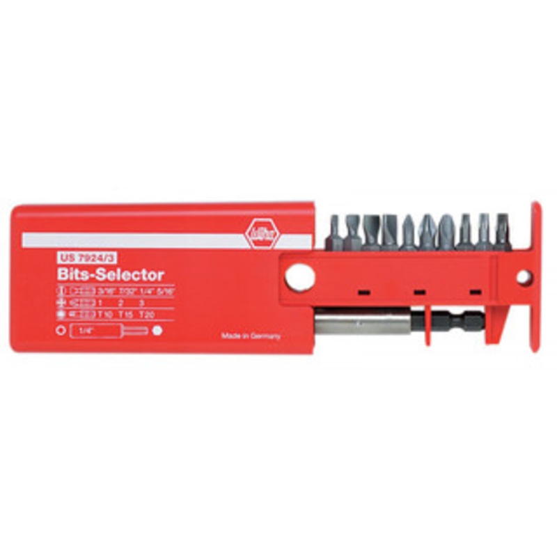 Wiha 10 PC Slotted/Phillips/Torx Bit Selector Set – 79243
