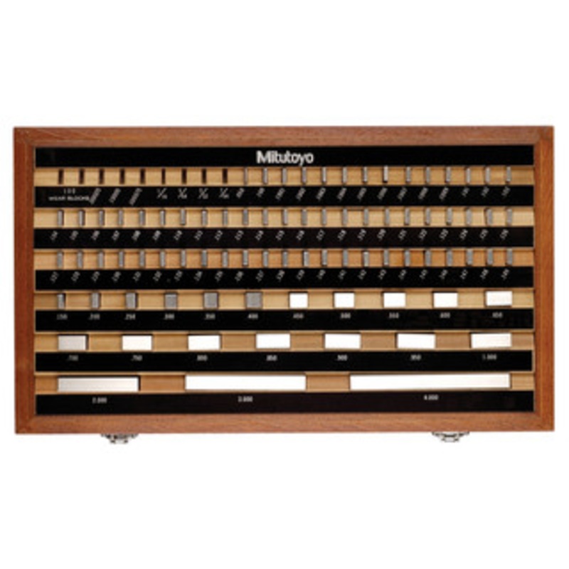 Mitutoyo Inch Rectangular Gage Block Set Series 516, 81 pcs. Steel, Grade 0 – 516-902-26