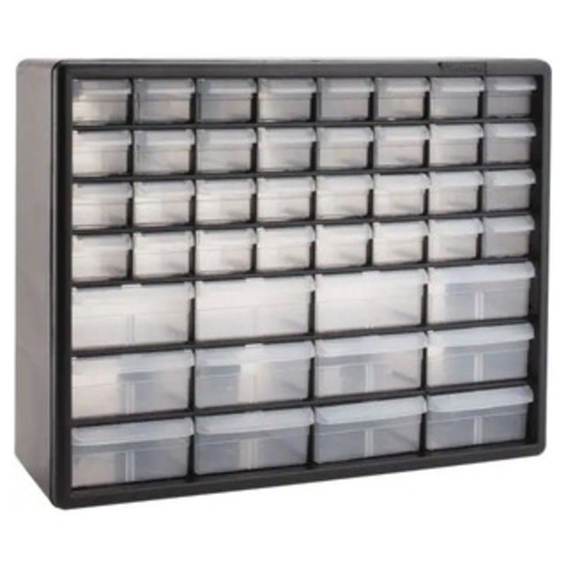 Akro-Mils Plastic Storage Cabinet #10144, 44 Drawers, 6-3/8 Deep x 20 Wide x 15-13/16 High – 78460011