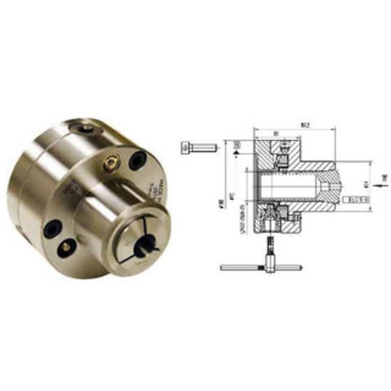 Bison 5C Collet Chuck Steel Body, 4in Plain Back