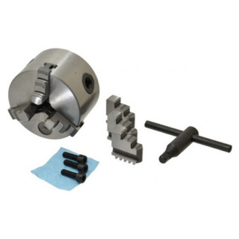 Interstate 3-Jaw Plain Back Self-Centering Lathe Chuck, Hardened Solid Jaws, 3 dia. – 34-666-8