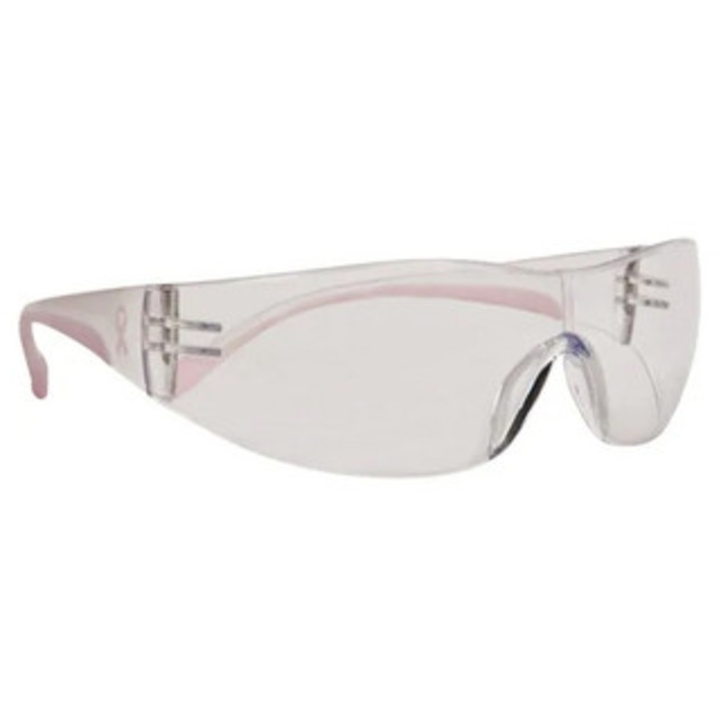PRO-SAFE Eva Womens Safety Glasses, Gray Lens, Anti-Fog & Scratch Resistant, Pink Frame – 56-153-0