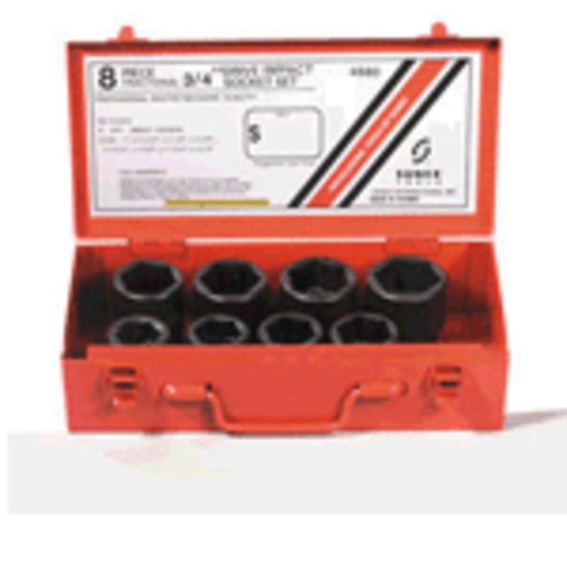 Sunex 3/4 Drive 8 Piece Sae Impact Socket Set – SUN4680