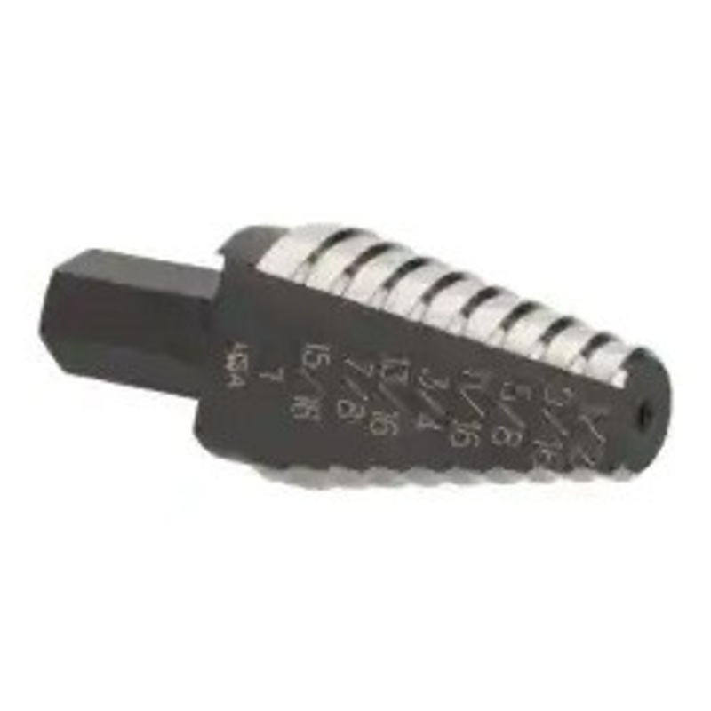 IRWIN Unibit Hole-Enlarging Step Drill #10220, 8 Hole Sizes, 9/16 to 1 Hole Dia. – 54-331-4