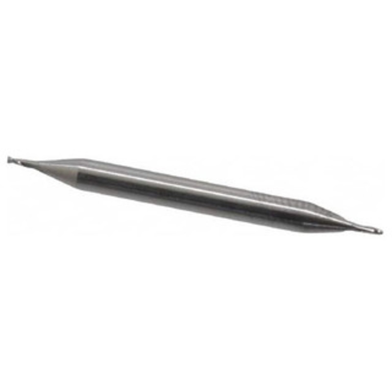 Atrax 2-Flute Centercutting Double End Mill, 1/32 Mill Dia., 1/8 Shank Dia., 1/16 LOC – 45-263-1