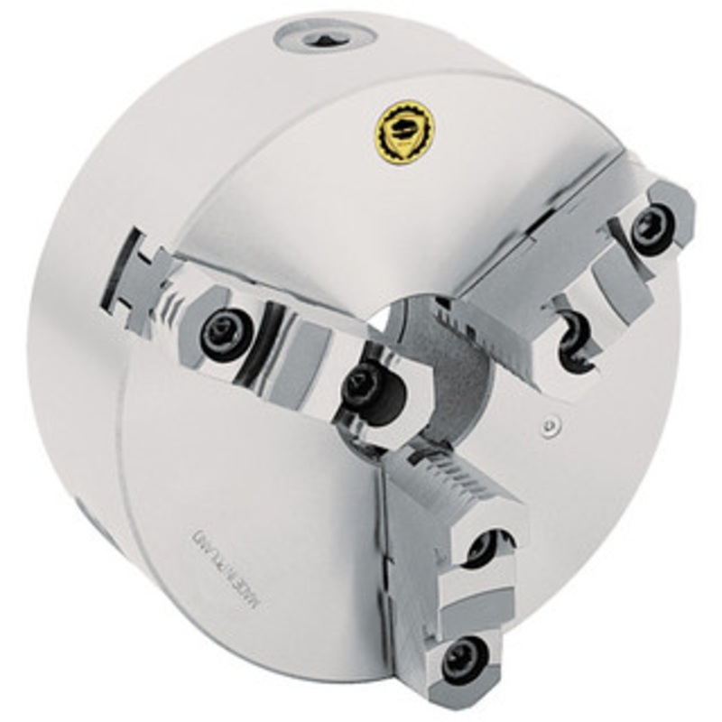 Bison 3-Jaw Self-Centering Scroll Chuck, Plain Back #3205, 5 Diameter – 7-800-0500