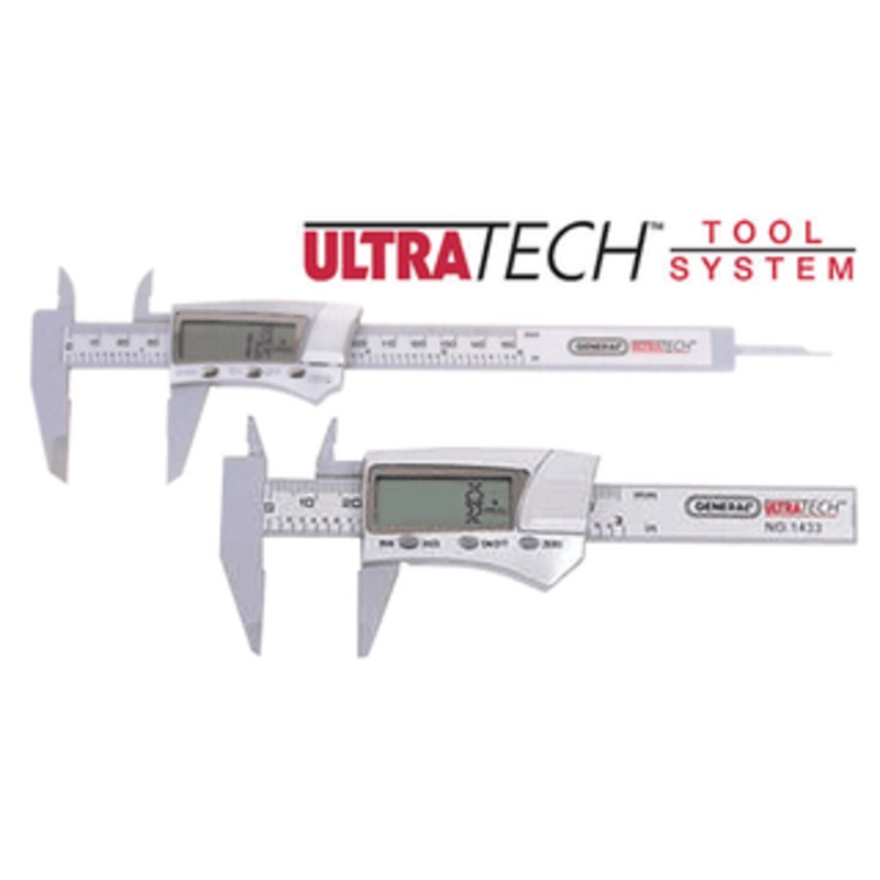 General Ultra-Tech Carbon Fibre Digital Fraction Calipers