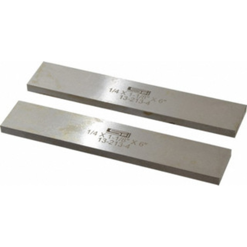 SPI Precision Steel Parallels, Matched Pair, 1/4 Thick x 6 Long, 1-1/8 Height – 13-213-4