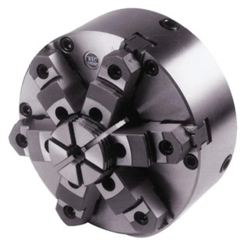 QU Industrial Zero Set 6-Jaw Self-Centering Plain Back Scroll Lathe Chuck 1066R, 6 dia. – 34-700-5