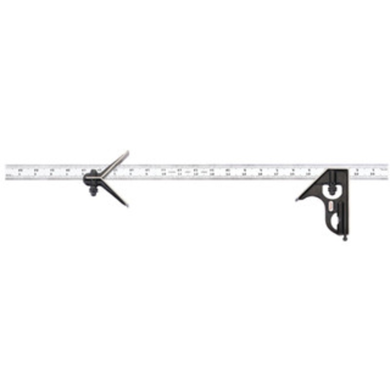 Starrett 24 Combination Square with Square and Center Head, EDP 56407 – C33HC-24-16R