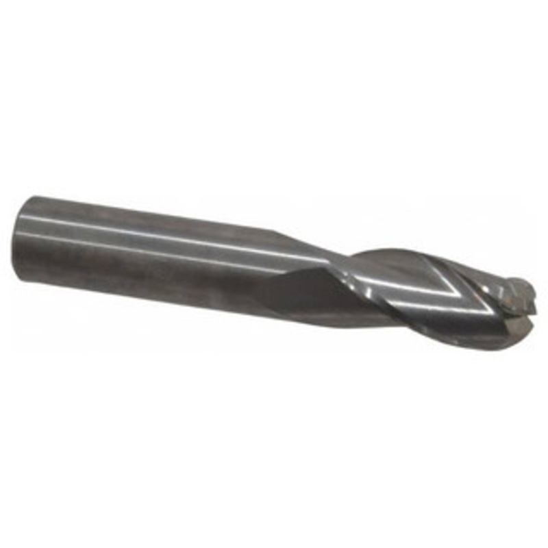 Atrax 3-Flute Centercutting Ball Single End Mill, 1/2 Mill Dia., 1/2 Shank Dia., 1 LOC – 45-554-3