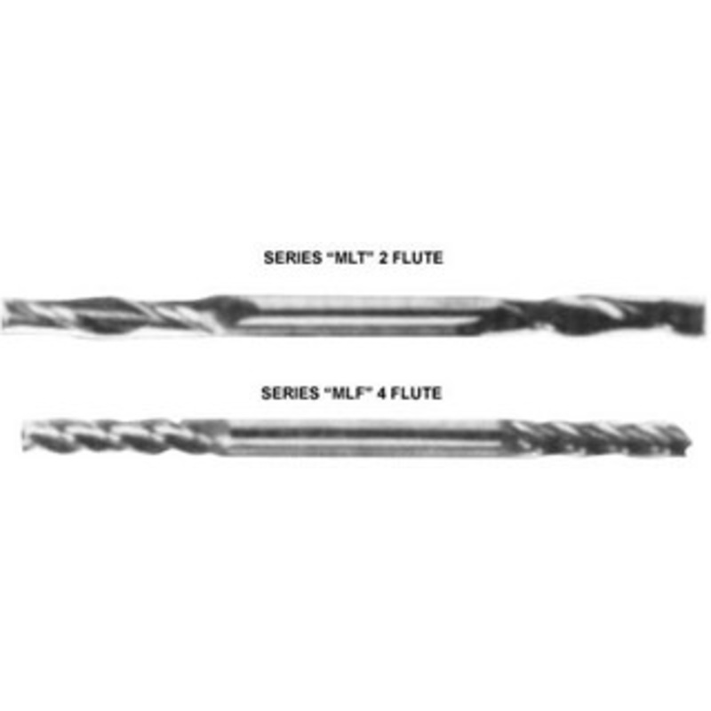 Precise Miniature End Mills Double End 3/16 Shank