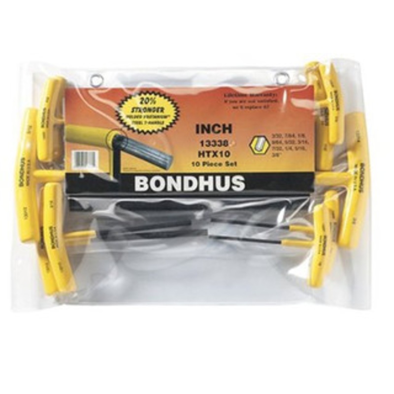Bondhus T-Handle Cushion Grip Hex End Key Set – 13338