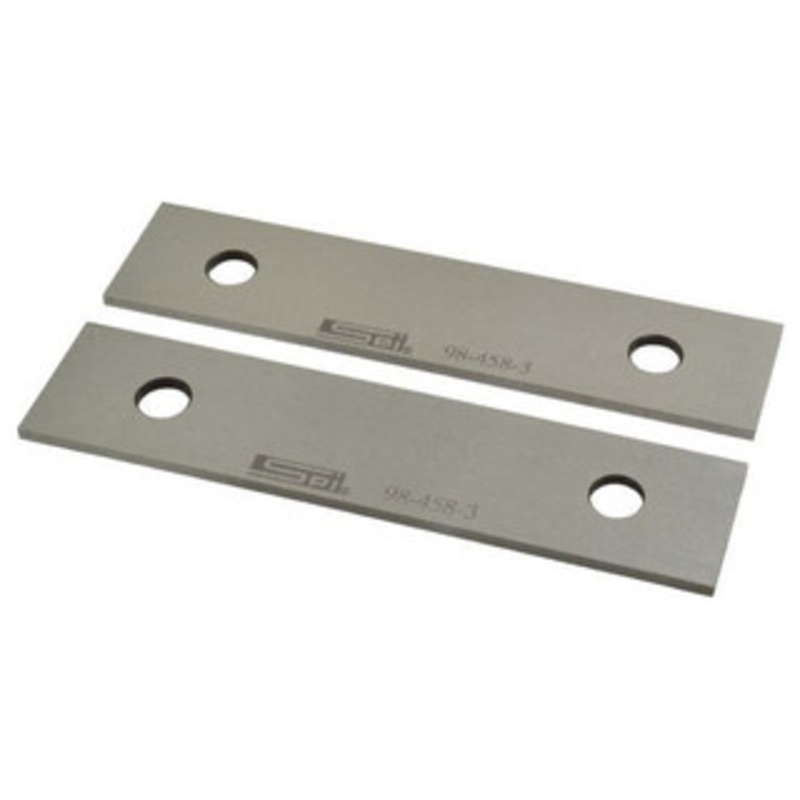 SPI Precision Steel Parallels, Matched Pair, 1/8 Thick x 6 Long, 1-3/8 Height – 98-458-3
