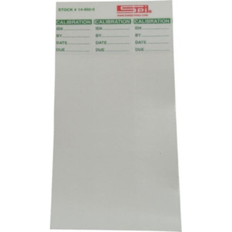 SPI Wrap-Up Calibration Labels, Vinyl, Green/White