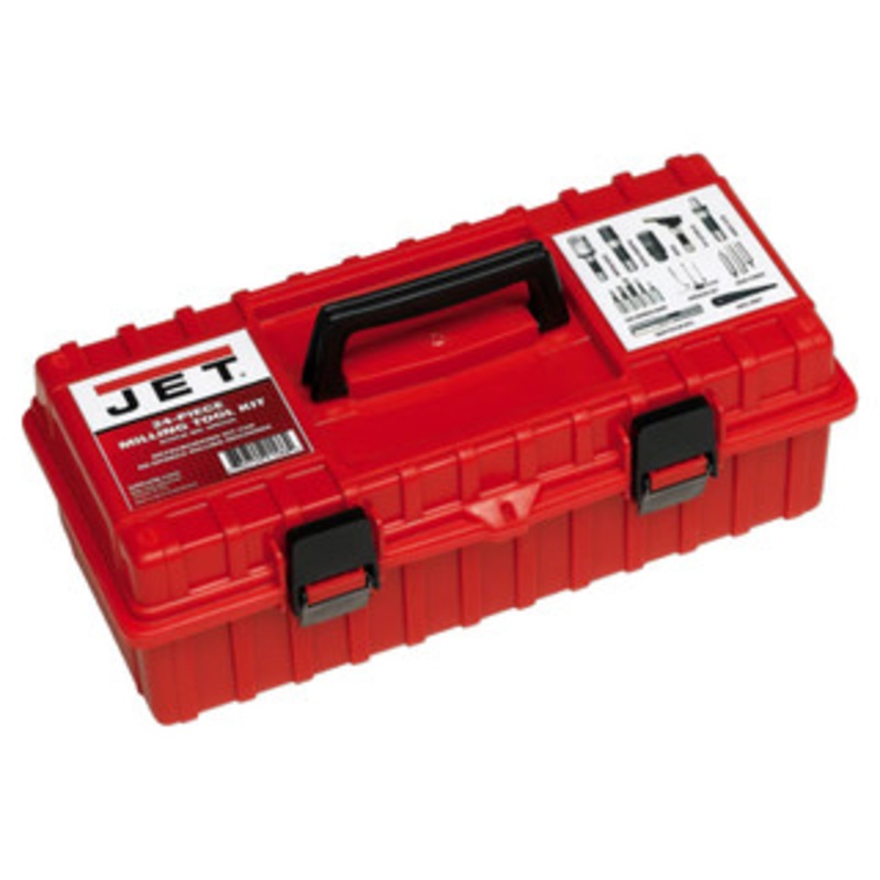 JET 24 Piece Milling Tool Kit for R-8 Spindle Milling Machines – 660220