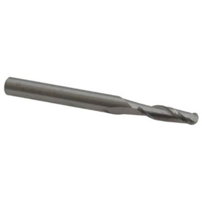 Atrax 2-Flute Centercutting Ball Single End Mill, 5/32 Mill Dia., 3/16 Shank Dia., 9/16 LOC – 45-518-8