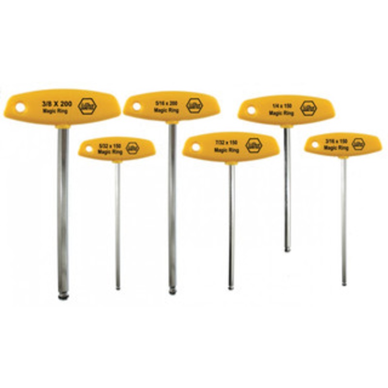 Wiha MagicRing Ball End Hex T-Handle Inch 6 Piece Set – 54091
