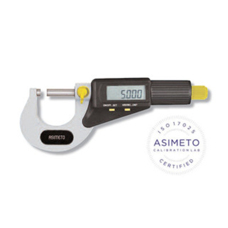 Asimeto Economic Digital Outside Micrometers, 4 Piece Set – 7116641