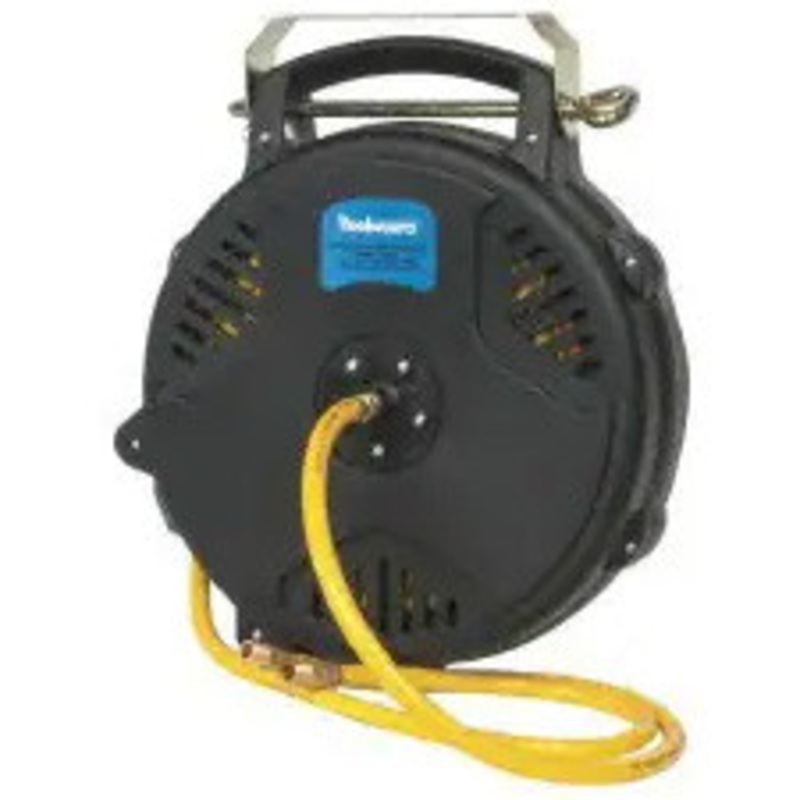 PRO-SOURCE 50 ft. Spring Retractable Hose Reel 508PRO, 300 psi, Hose Included – 93-395-2