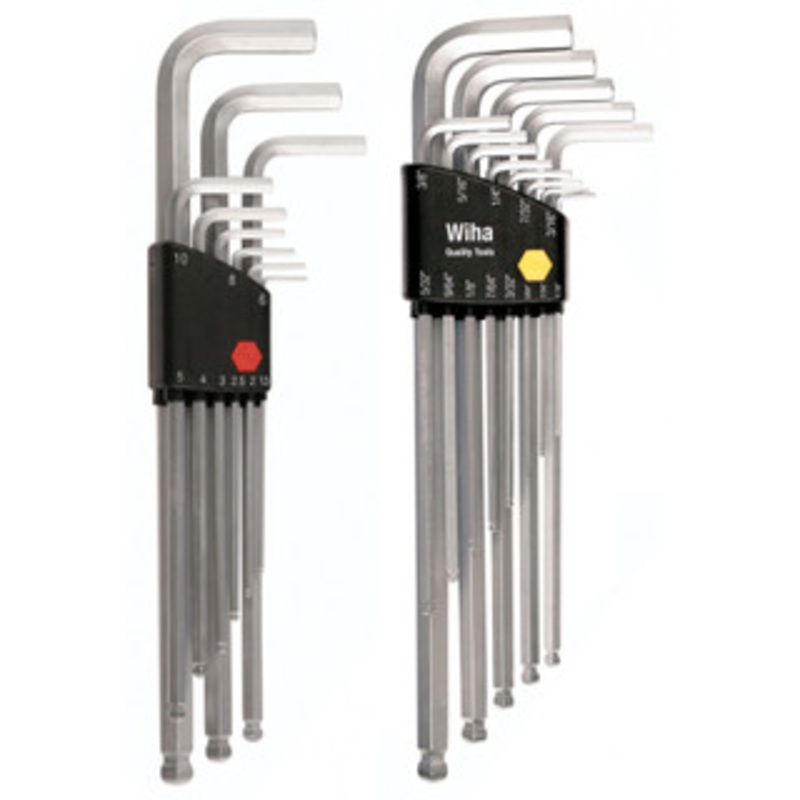 Wiha Ball End Hex L-Key Chrome Inch/Metric 22 Piece Set – 66993
