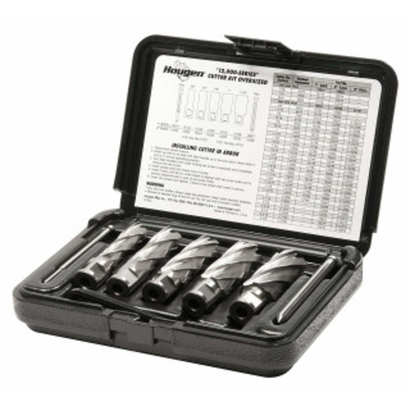 Hougen 12006 Rotabroach Magnetic Drill Cutter Kit 12,000 Series 2-Inch D.O.C. – 5/8, 3/4, 7/8, 1, 1-1/8 – 12006-1