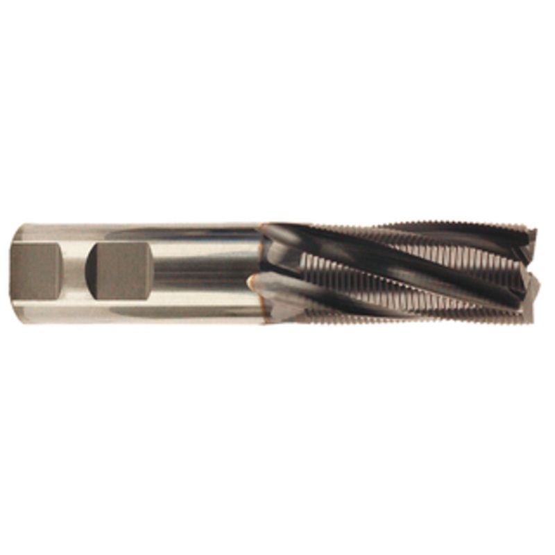 Niagara Cutter ELITE Series 5 Flute Solid Carbide AlTiN Coated Roughing End Mill, 1 Size & Shank Diameter, 1-1/4 Length of Cut, 0.025 Chamfer Corner, 4 Overall Length