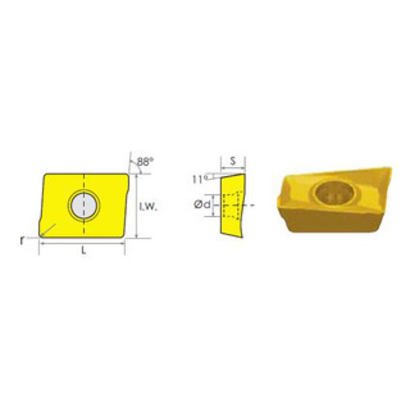 APKT/PM CARBIDE SHOULDER MILLING INSERTS (11MM, 16MM) [Pack of 10] – 6010-4308