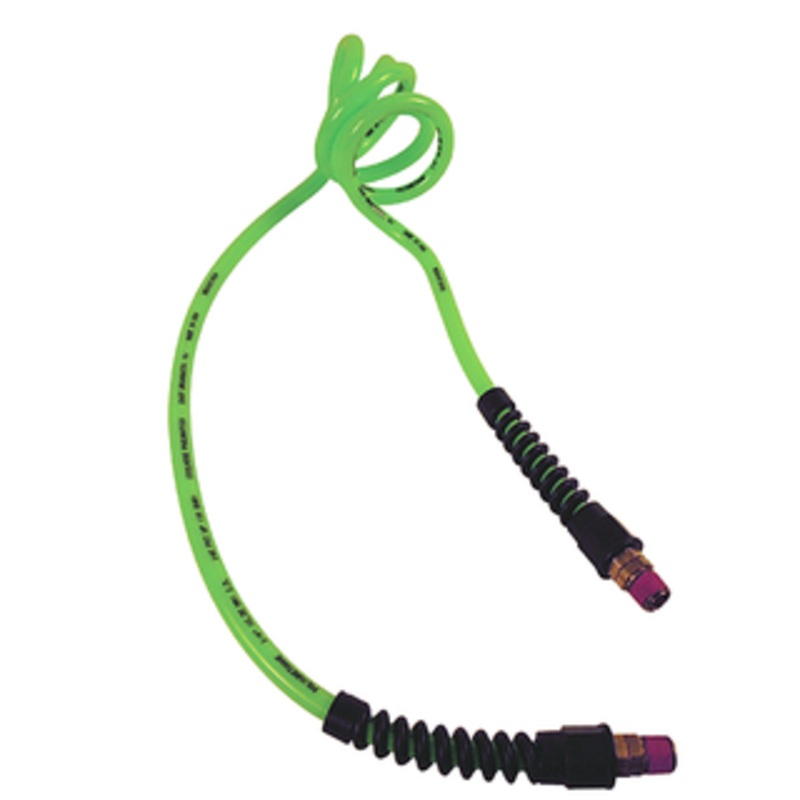 Coilhose Pneumatics Self-Storing Recoil Air Hose, 3/8 Hose ID, 5ft. Hose Length – PU38-5B-G