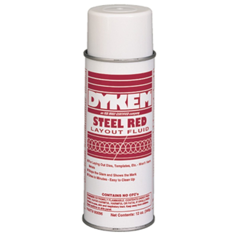Dykem Steel Red Layout Fluid, 12 oz. Aerosol – 80096