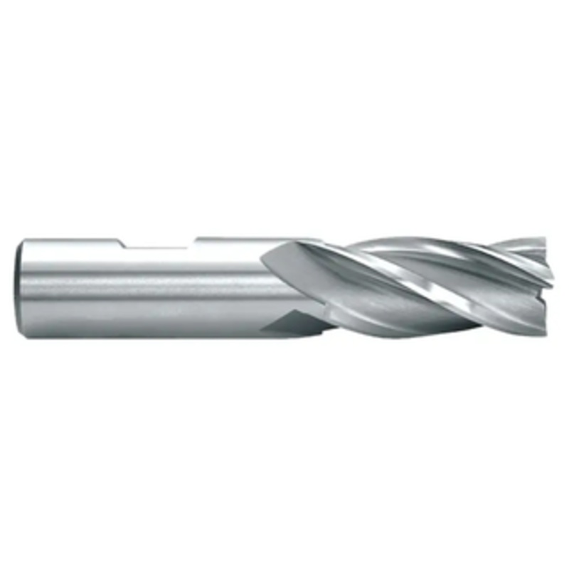 Weldon Tool 6 Flute H.S.S. Single End Mill, 2 Size, 1-1/4 Shank Diameter, 2 Length of Cut, 4-1/2 Overall Length